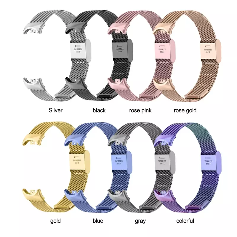 Cinturino in acciaio inossidabile a rete metallica per Xiaomi Mi Band 8 accessori di ricambio per braccialetti intelligenti cinturino Miband 8 Smartwatch