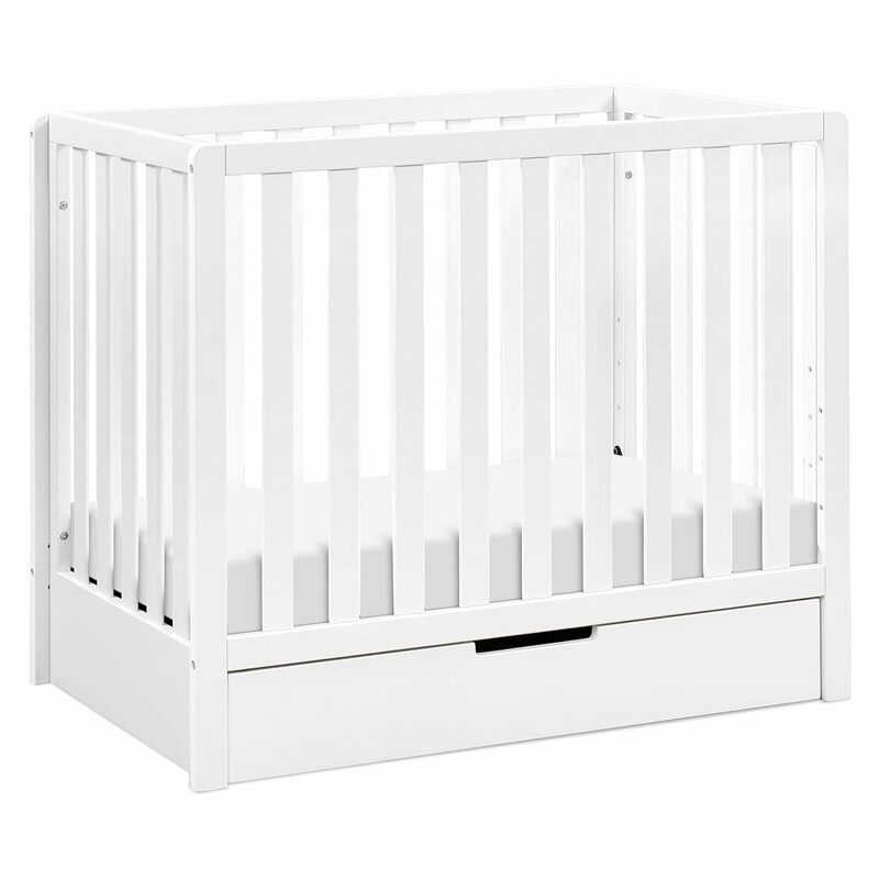 Carter's by DaVinci Colby 4-in-1 Convertible Mini Crib with Trundle Drawer in White, (mattress sold separately)