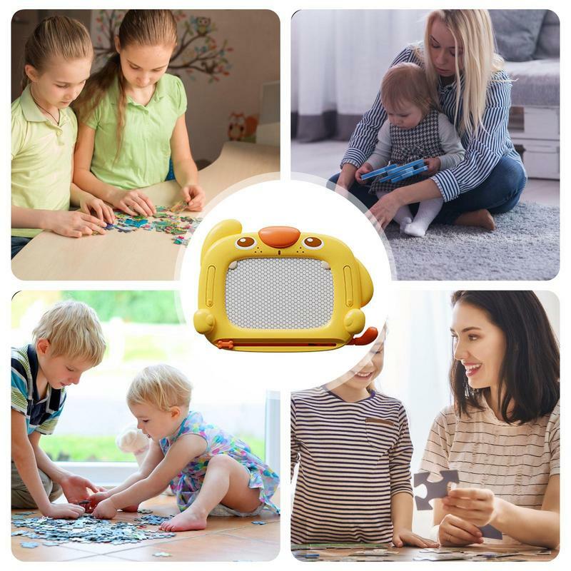 กระดานแม่เหล็กสำหรับวาดภาพของเล่นสำหรับเด็กกระดานวาดรูปแบบแม่เหล็กของเล่น Montessori ทักษะการเคลื่อนไหวแบบละเอียดของเล่น Montessori จุดแม่เหล็กขนาดใหญ่