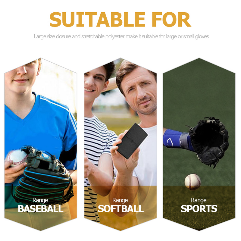 Correa de guantes de béisbol, 2 piezas, protectores de banda, acondicionador, accesorios de bolas de béisbol de poliéster