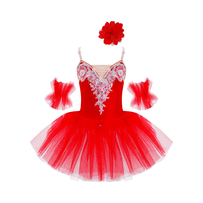 Dzieci dziewczynki kwiatowy Tutu sukienka baletowa dla dzieci łabędź taniec sukienka księżniczka balerina strój taneczny kostium sceniczny