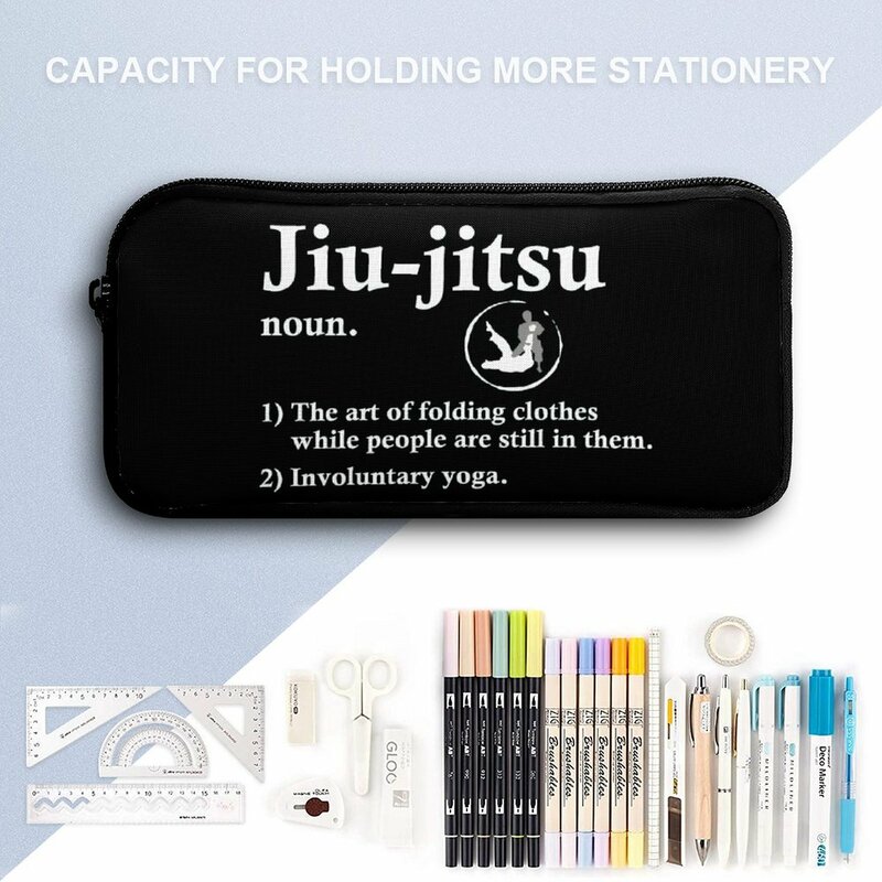 تعريف Jiu Jitsu مضحك لعشاق فنون الدفاع عن النفس ، حقيبة الغداء على ظهره ، حقيبة القلم ، حقيبة قلم رصاص دائمة ، الرياضة المريحة ، 17 "، 3 في 1 مجموعة