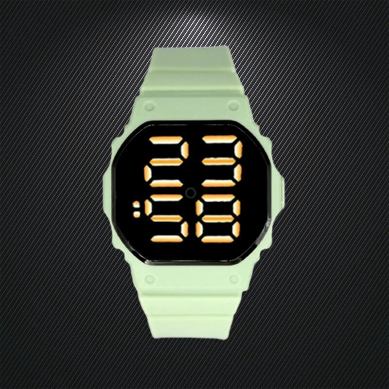 Jam tangan olahraga layar besar jam tangan siswa jam tangan gelang olahraga untuk hadiah ulang tahun Natal FOU99