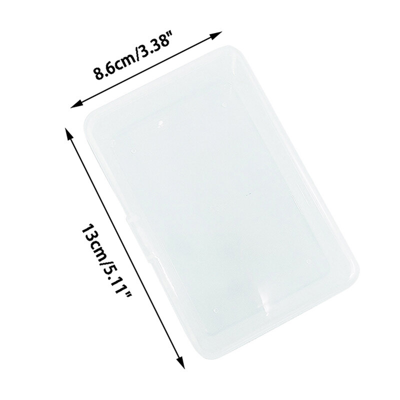 Caja de almacenamiento de plástico transparente INS para tarjetas pequeñas, organizador de escritorio, caja de clasificación, papelería
