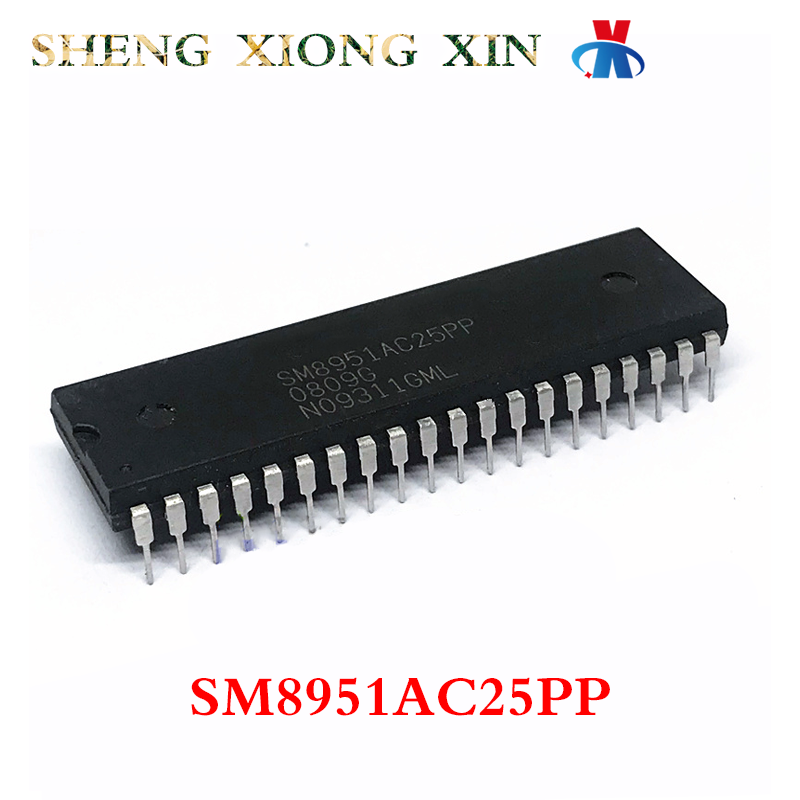 Chip de microcontrolador SM8951AC25PP DIP-40, SM8951AC25 SM8951 circuito integrado, novedad de 100%, 5 unidades por lote