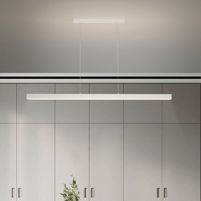 Nordic โลหะจี้ไฟ LED โมเดิร์นโคมไฟสำหรับห้องรับประทานอาหารห้องนั่งเล่นห้องครัว Office Shop Bar Cafe ยาวแขวนโคมไฟ