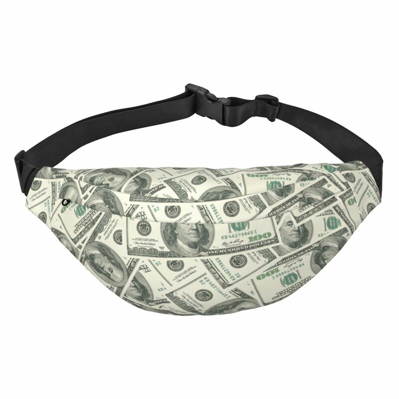 Поясная сумка для мужчин и женщин, забавная сумочка кросс-боди с принтом денежных купюр биткоинов, с цифровой валютой