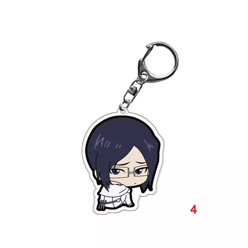 1 buah gantungan kunci Anime Bleach Kurosaki Ichigo Kuchiki Rukia tokoh kartun liontin tas aksesori