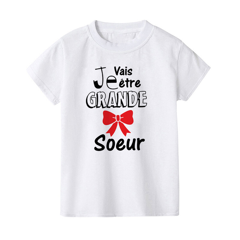 Camiseta del futuro hermano/hermana en el mundo para niños, anuncio de bebé, camiseta de embarazo para niños, ropa de verano para niños y niñas, regalos
