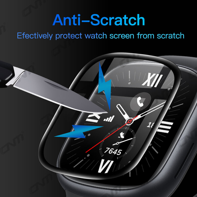 Película protetora macia para Honor Watch 4, protetor de tela anti-risco, acessórios para relógios inteligentes, não vidro, 5D
