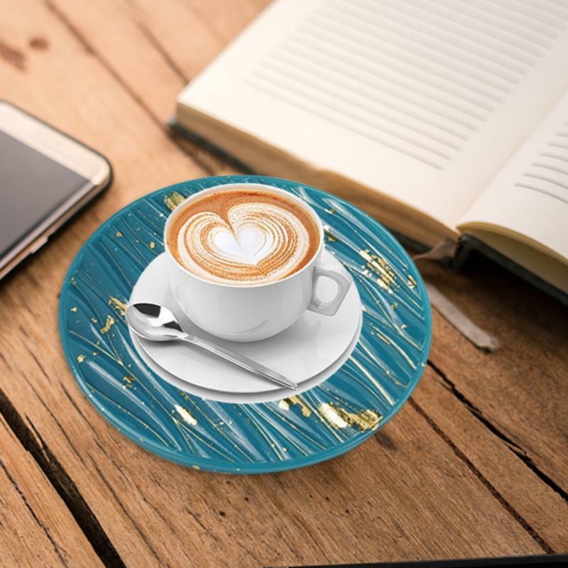 Coaster Resin Molds Round Coasters Silicone Resin Molds Non-stick Resin Tray Molds Easy Demolding Table Decoration Silicone Mold