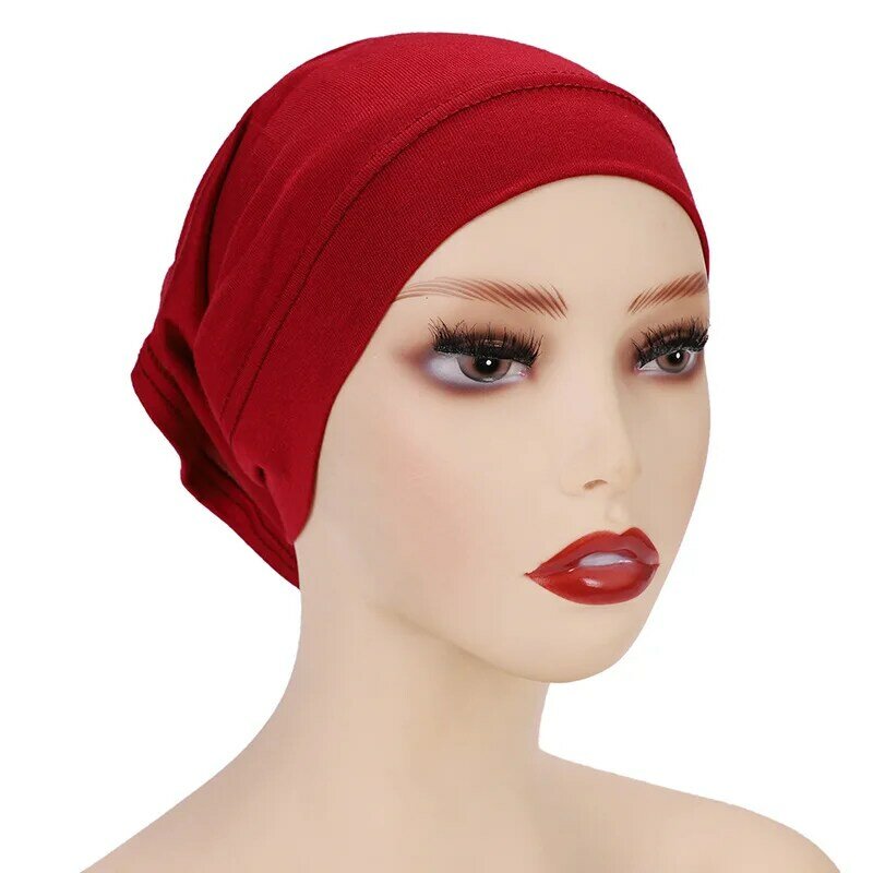 Tampão Interno do Tubo do Underscarf Muçulmano Modal Eid Islâmico Oração Hijab Chapéu Headwear Mulheres Árabes Envoltório Lenço Turbante