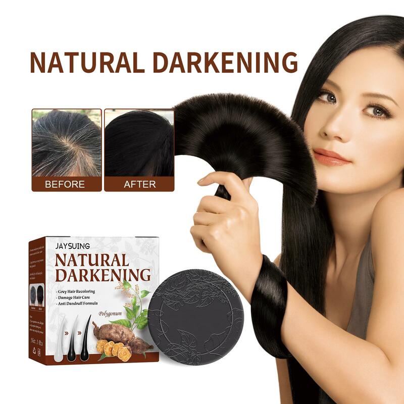 Shampooing nourrissant pour cheveux Regina Polygonum, barre de shampoing pour assombrissement des cheveux, nettoyage naturel et organique, fait à la main, 3 pièces