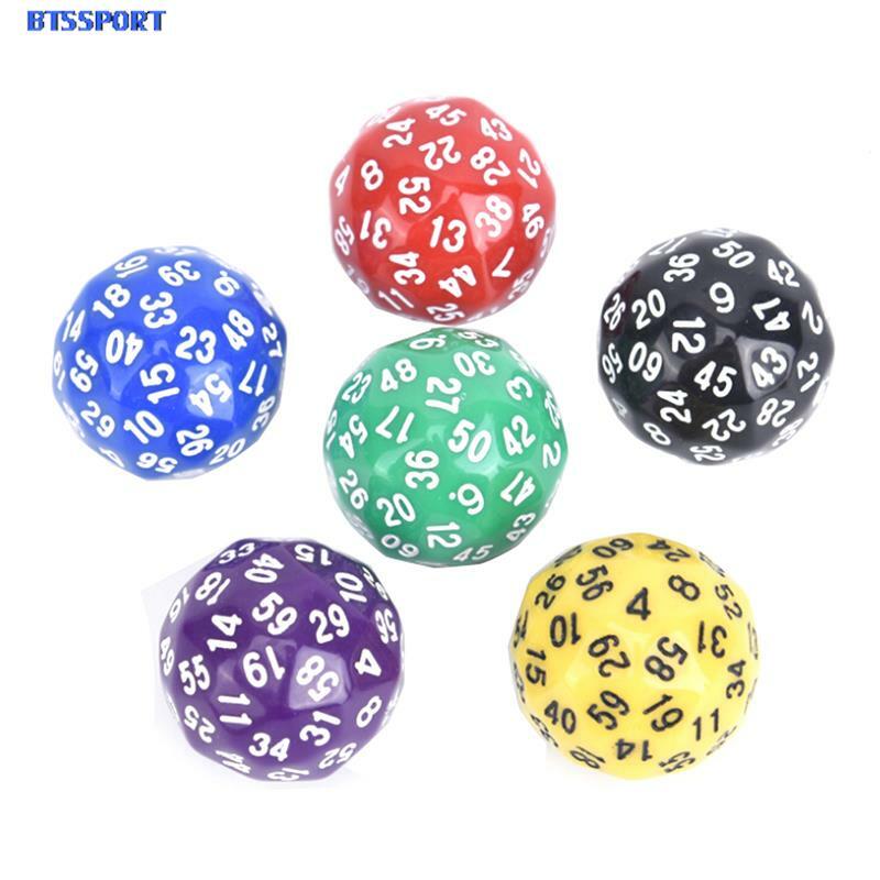 1Pcs 60 Face Dice For Game Polyhedral D60 Multi Sided Acrylic Dice gift for TRPG game lovers