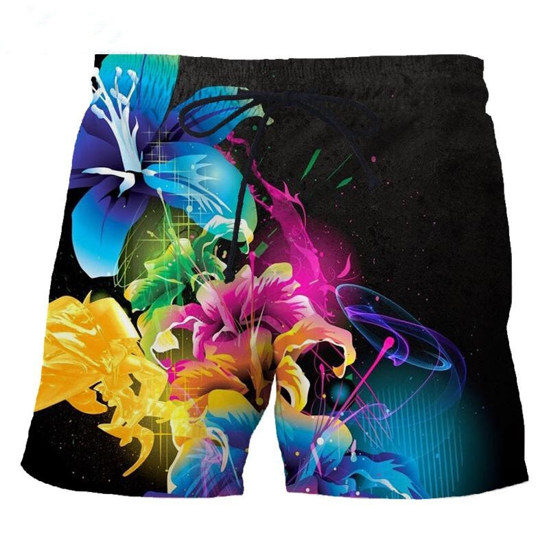 Short de plage hawaïen pour hommes et femmes, séchage rapide, motif de l'hypothèse imprimé en 3D, maillot de bain, short de planche, vêtements pour enfants, été, offre spéciale