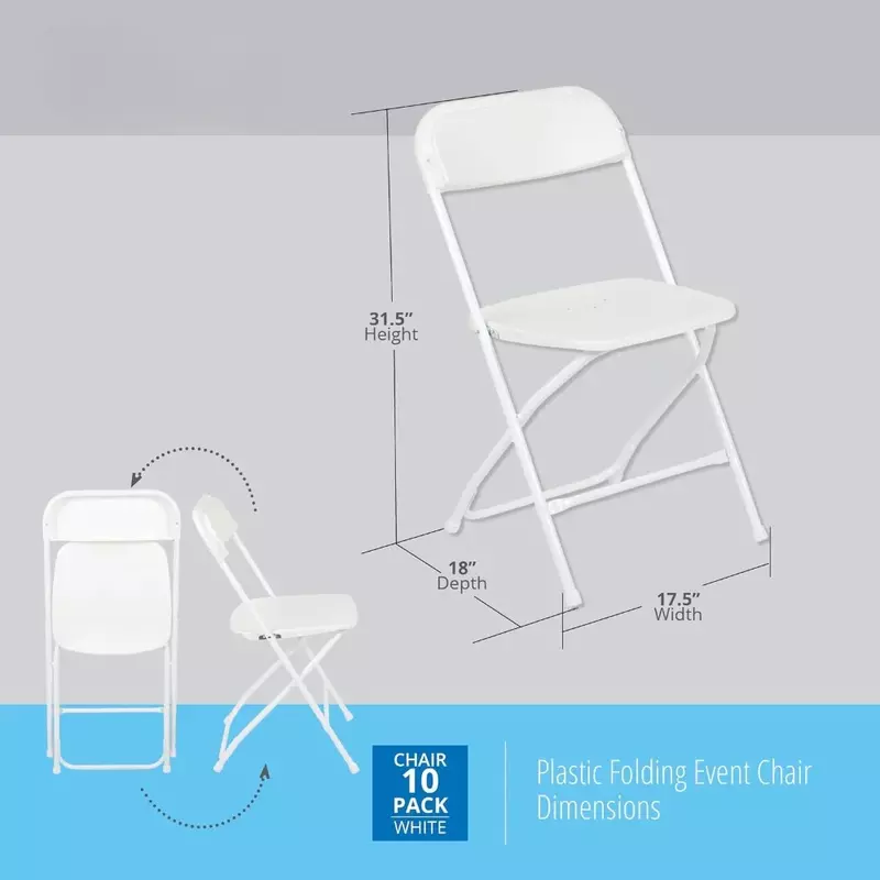 Plastic Folding Chairs for Parties and Weddings Foldable Chair Free Shipping Set of 10 Camping Beach Fishing Outdoor Furniture