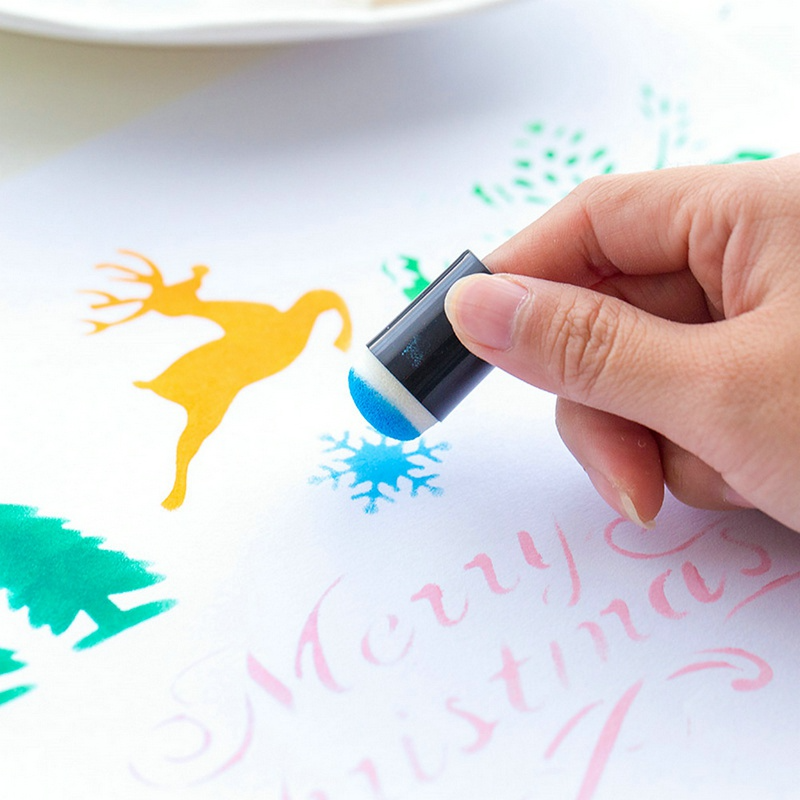 Cepillo de dedo de 40 piezas para niños, esponja de espuma, aplicadores de dibujo de tinta, plantilla de Graffiti, DIY