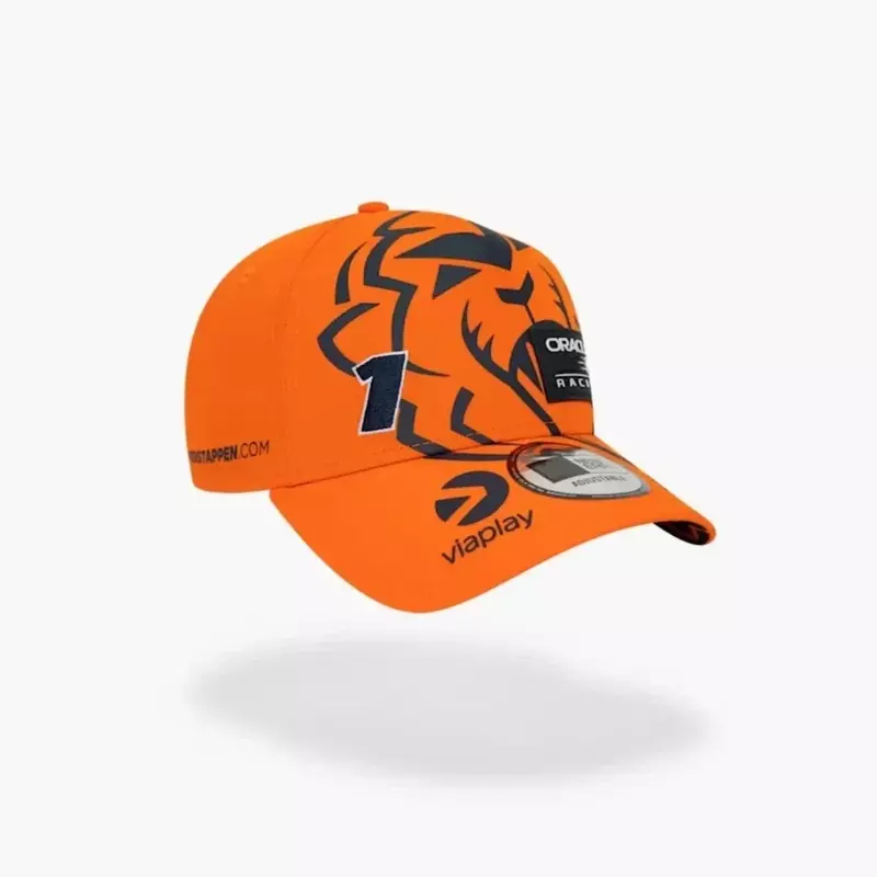 F1 Bulls Racing Team chapéu de beisebol, leão laranja chapéu, alta qualidade, design Max Verstappen, 2024