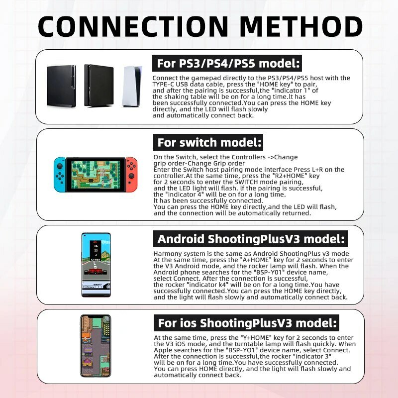 Gamepad PC besar nirkabel, kontrol Game portabel Arcade Retro untuk PS4/PS3 Android IOS ponsel Jalan