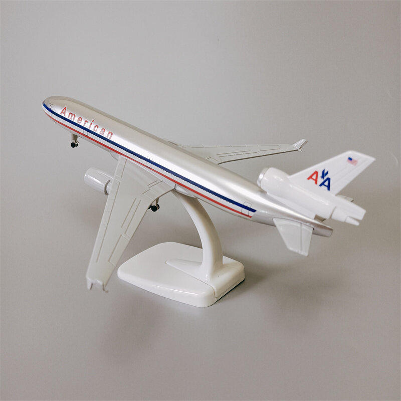 20cm USA American AA Airlines MD MD-11 lavable Diecast Modèle D'avion Alliage En Métal Avion Modèle w Roues Jouets D'avion