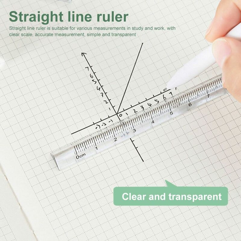 1PC 15/20CM Acrylic Triangle Ruler Transparent Scale Ruler Students Gift Creative Stationery Measurement Tool School Supplies