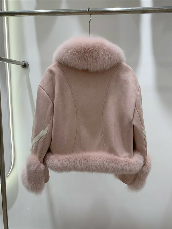 Europe and America Hot Sales 2023 Woman Real Fur Coat Natural Fox Fur Jackets Fashion Luxury Winter Jacket Women Warm Thick Over