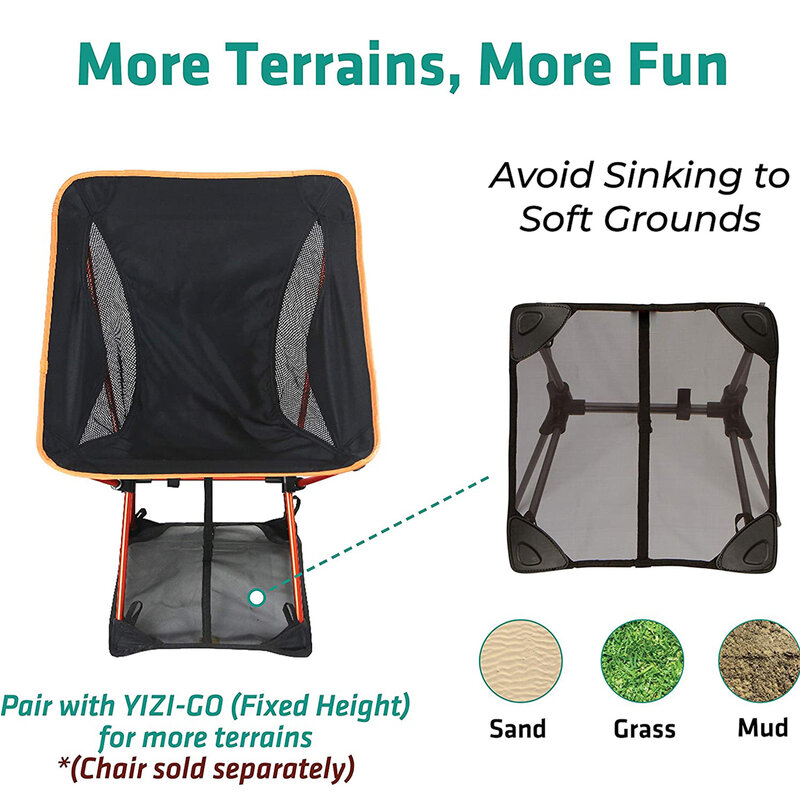 La cubierta de arena y la hoja de tierra para sillas de Camping evitan que las sillas de camping portátiles se hundan en terrenos suaves