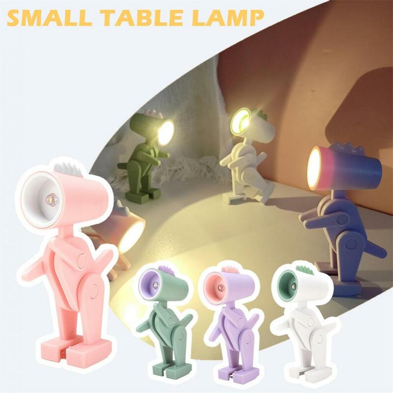 Led night light mini dinossauro bonito dobrável candeeiro de mesa presente das crianças criativo sala estar quarto lâmpada cabeceira decorativa