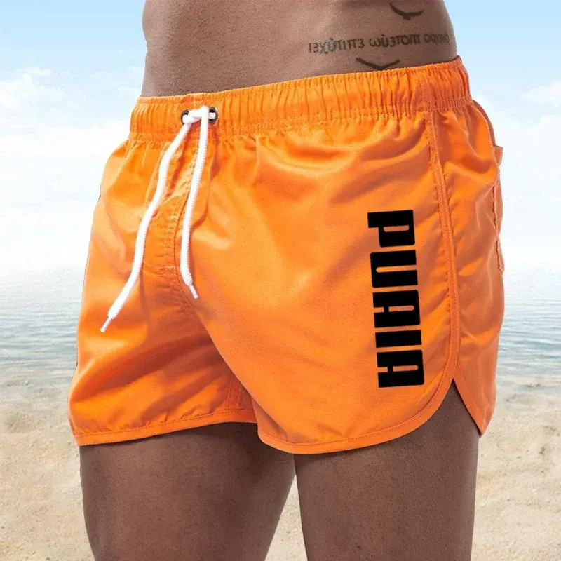 Celana pendek renang papan selancar pria, celana pendek pantai mewah cepat kering Musim Panas 2024 untuk lelaki