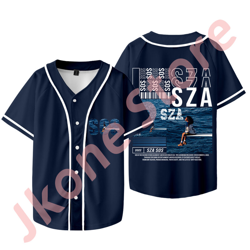 Sza Nordamerika Tour Merch Trikot Cosplay Unisex Mode lässig Kurzarm T-Shirts Baseball jacke
