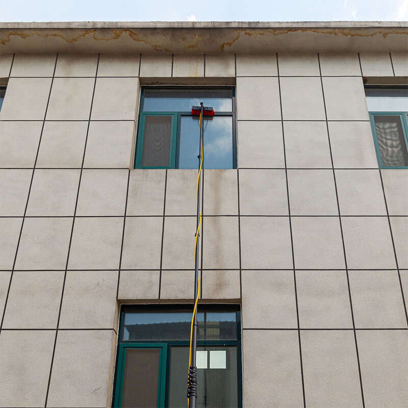 تنظيف النوافذ من ألياف الكربون القابل للسحب ، عمود قابل للتمديد لتغذية المياه ، 30 قدمًا ، ISO9001