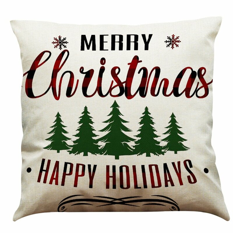 8Style 45*45cm Christmas Cushion Cover Merry Christmas Decorations for Home Christmas Ornament Navidad Noel Xmas Gifts