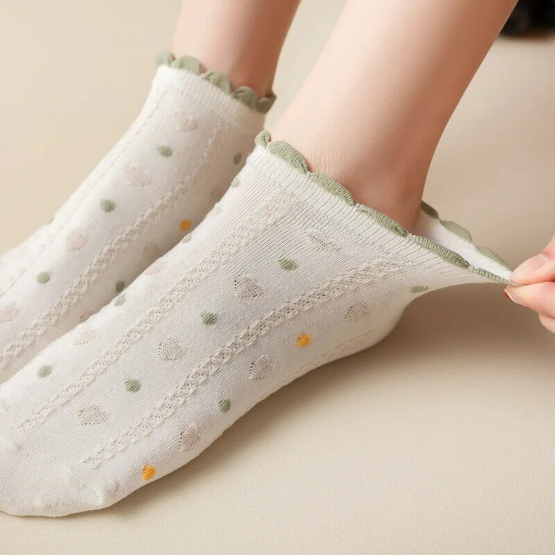 Calcetines de algodón de estilo universitario para mujer, medias pequeñas y frescas de estilo harajuku, 5 pares