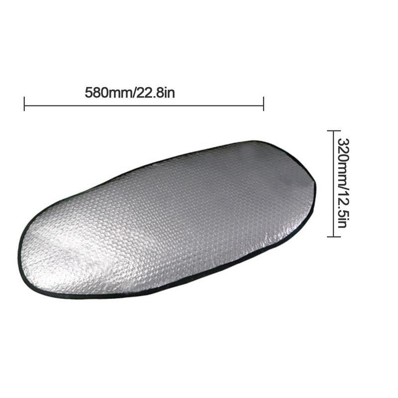 Universal Waterproof Motorcycle Sunscreen Seat Aluminum Film Cover Electric Bike Scooter Sun Pad Heat Insulation Cover Pad