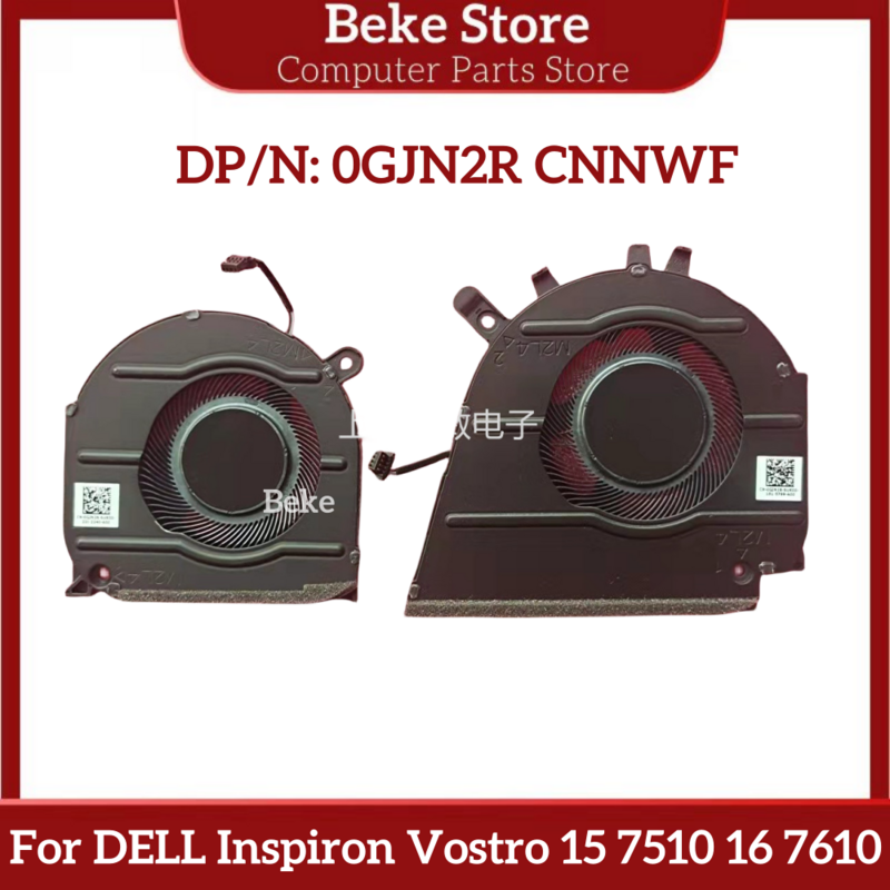 Beke-ventilador de refrigeración Original, disipador de calor para DELL Inspiron Vostro 15, 7510, 16, 7610, GJN2R, 0GJN2R, 0cnnwf, CNNWF, envío rápido, nuevo