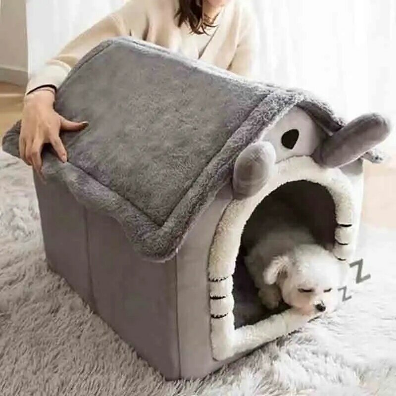 Indoor Soft Pet Tent House, Dog Kennel, Cat Bed com almofada removível, Warm, Small Medium and Large Pets