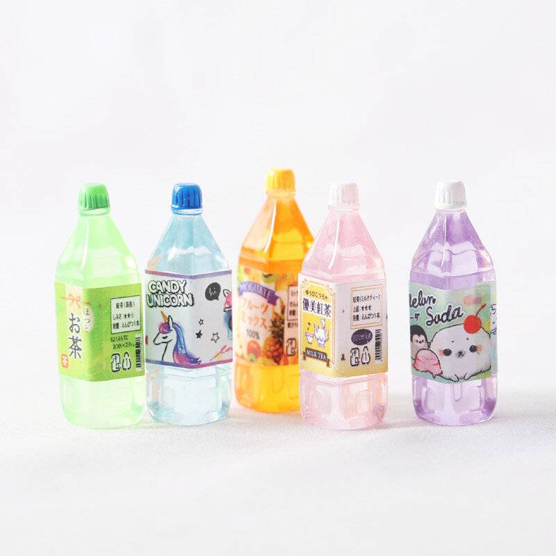 Poppenhuis Japanse Sap Thee Fles Miniatuur Speelgoed Pop Voedsel Scène Model Voor Poppenhuis Keuken Woonkamer Accessoires