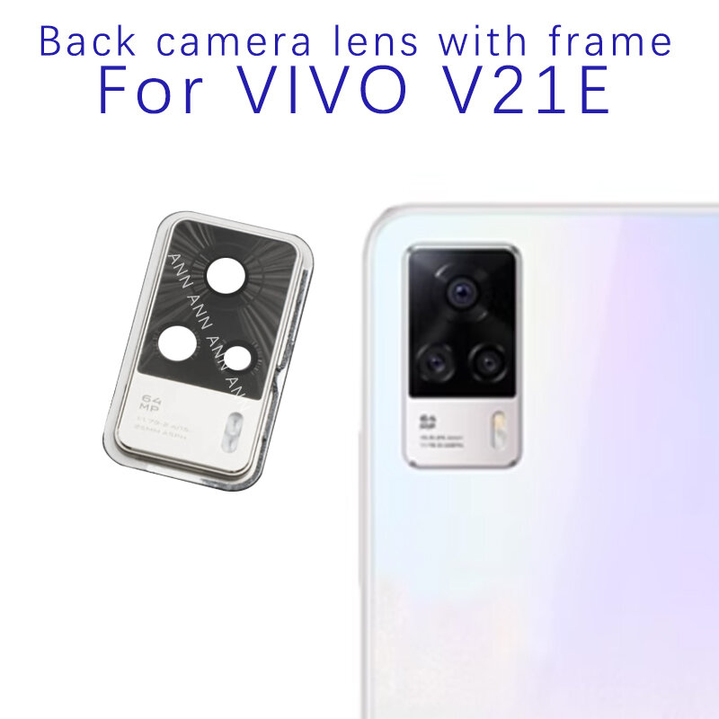 Lentille de caméra arrière d'origine avec couvercle de remplacement, verre de caméra pour Vivo V21E V21E 5G