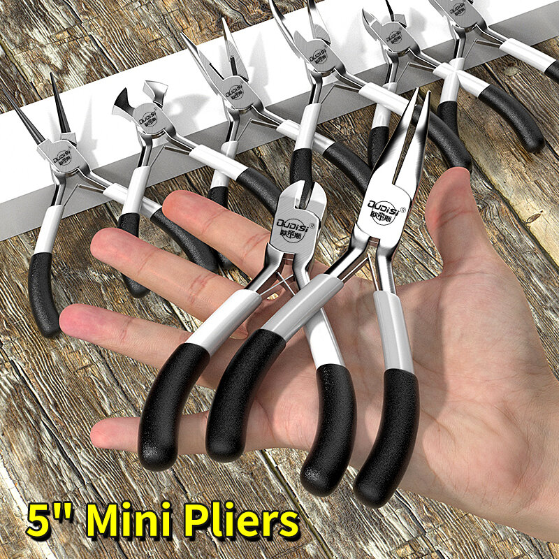Многофункциональные мини-плоскогубцы с заостренным горлышком, скошенный горлышко, стальной провод, с длинным горлышком, набор режущих плоскогубцев ручные "сделай сам" инструменты 5 дюймов