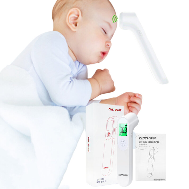 赤ちゃんの健康のためのデジタル赤外線温度計,額の耳,非接触,発熱,子供