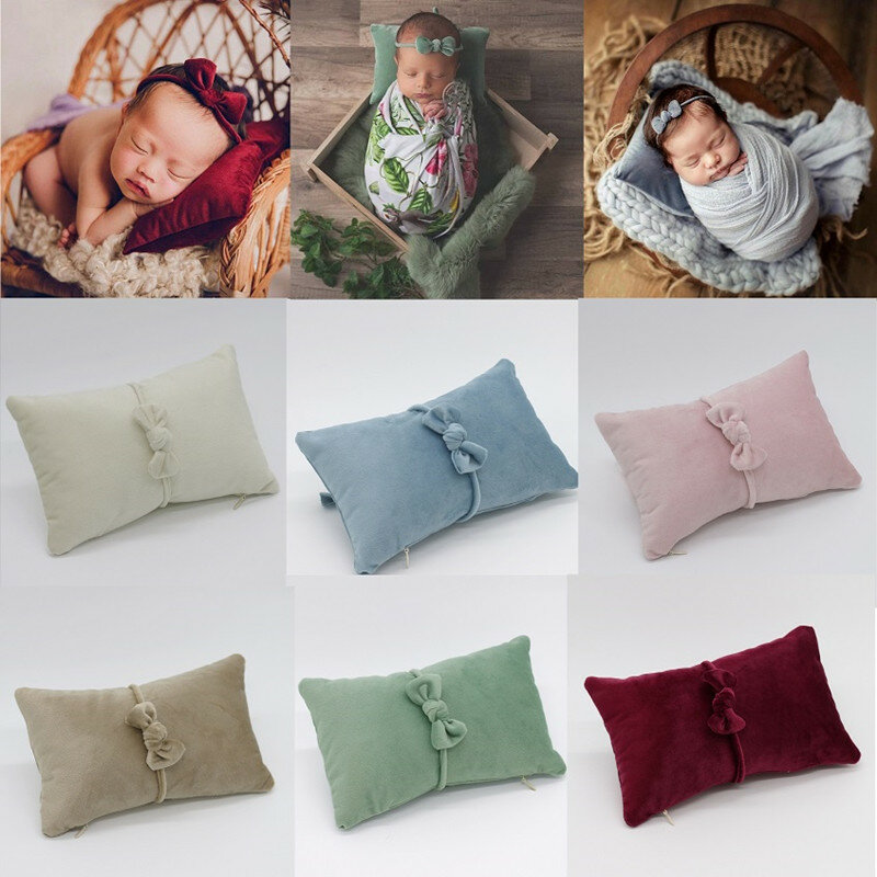 Bandeau pour bébé fille, accessoires de photographie pour nouveau-né, oreiller pour nouveau-né, accessoires de photographie, nœud papillon, couvre-chef
