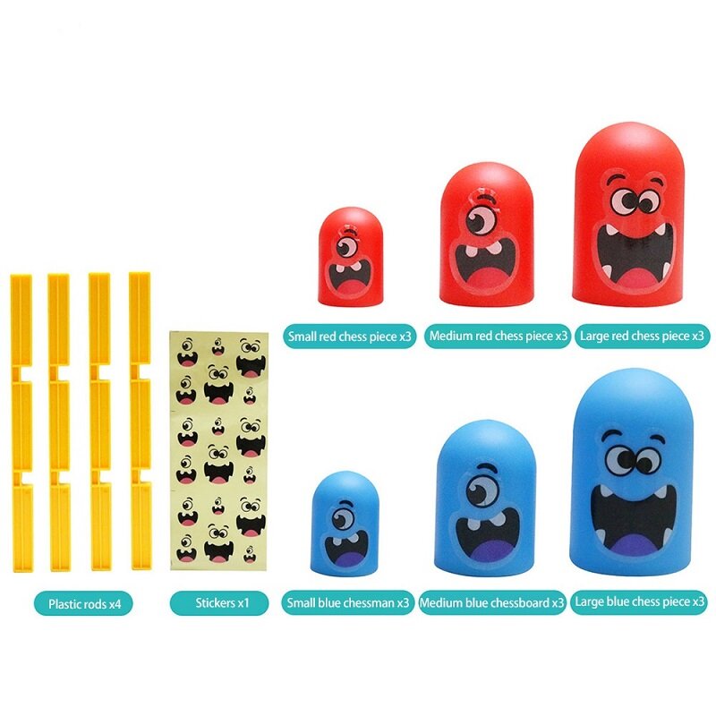 Jogo de festa Mesa Intelectual Liankan Cartões de Xadrez Bonecas Pequenas Batalha para Dois Jogadores Tic-Tic-Tac-Ches Parent-Child Interactive Toys