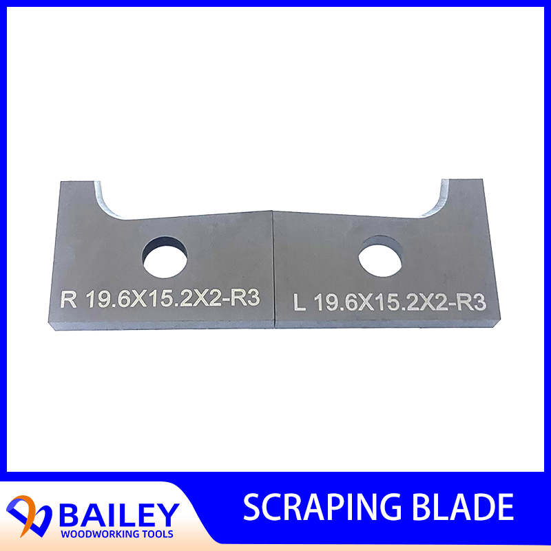 BAILEY 10PCS 19.6x15.2x2mm R3 Carbide Scraping Blade Woodworking Tools Knives Scraper For Edge Banding Machine