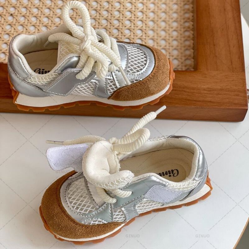Кроссовки Детские сетчатые для мальчиков и девочек, дышащие легкие вязаные кеды, повседневная обувь в Корейском стиле, лето