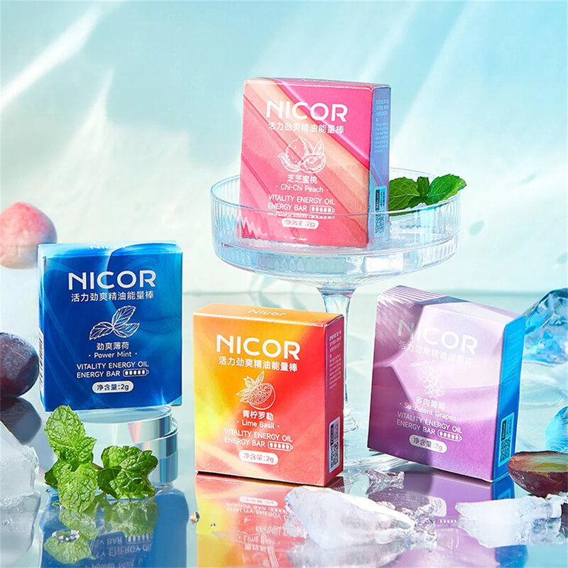 Nicor Mint Nasal Passage Stick, congestão nasal genuína, sucção nasal, classe de condução, Sobe refrescante