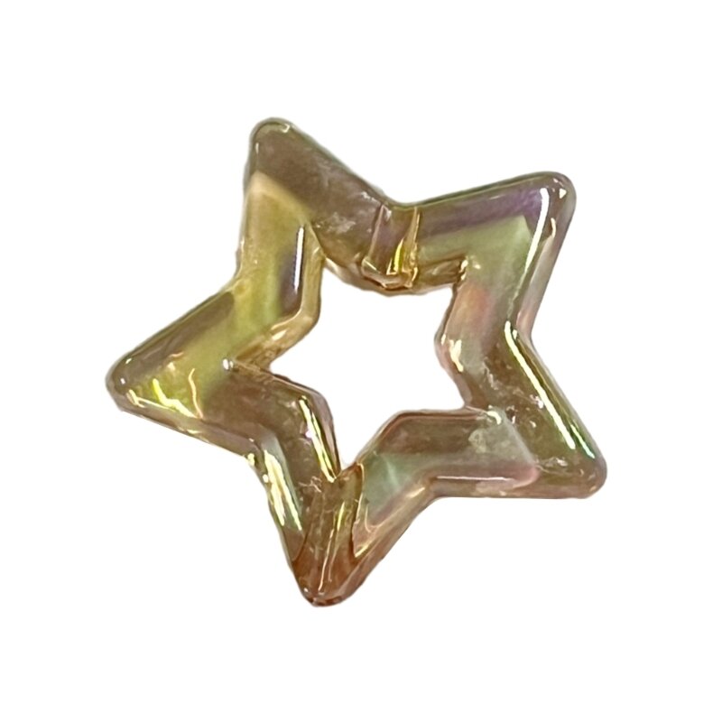 E0BF Ciondolo a forma stella cava con ciondolo a forma stella cava in acrilico. Accessori per creazione gioielli.