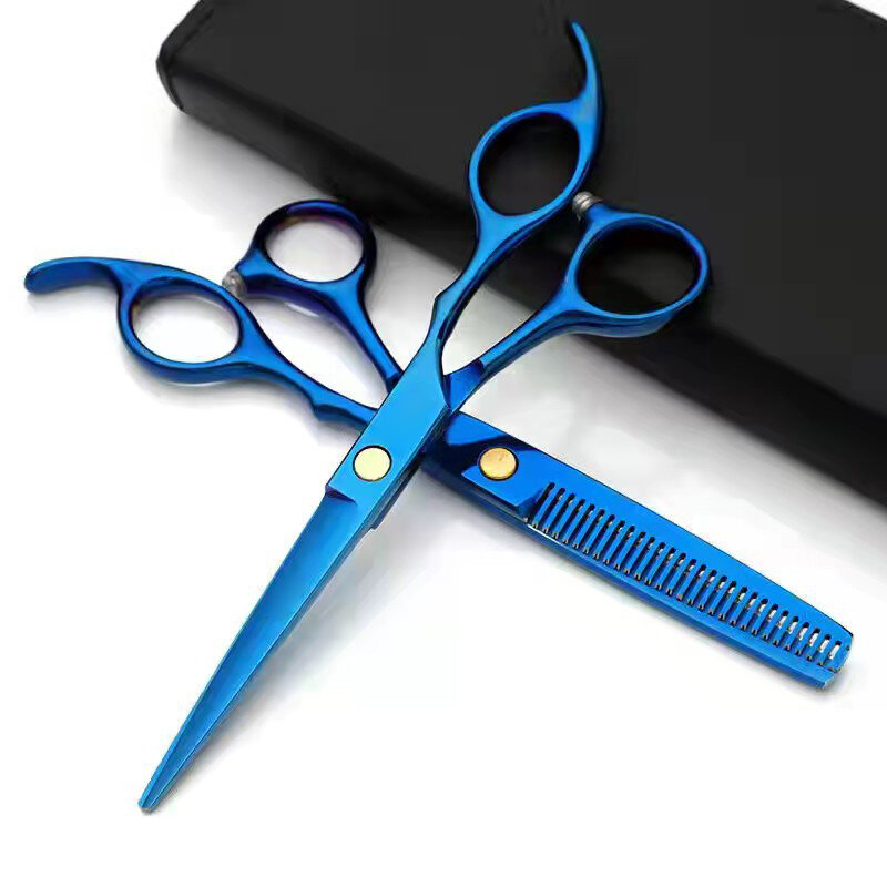 Tesouras profissionais do corte do cabelo, diluindo tesouras, ferramentas do barbeiro, grupo do cabeleireiro, uso do agregado familiar, 6"