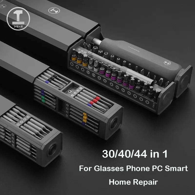 Groen Schroevendraaierset 30 40 44 Precisie Magnetische Demonteerbare Schroevendraaier Set Mini Tool Case Voor Smart Home Telefoon Reparatie