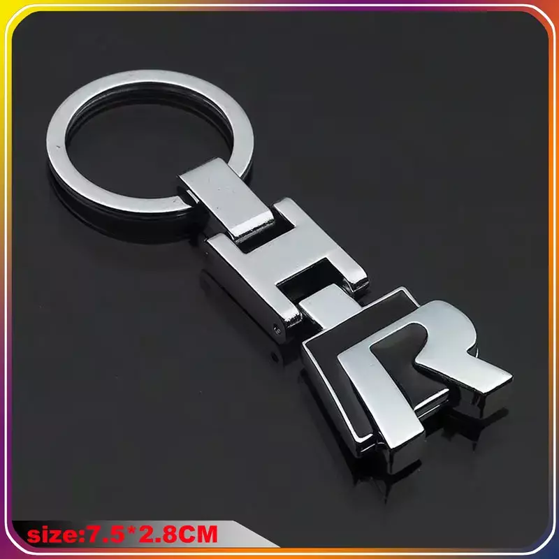 3D R Style Creativity Metal Car Key Ring Sports Key Chain For VW Golf Tiguan CC Polo Passat Touareg Auto Key Decor Accessories