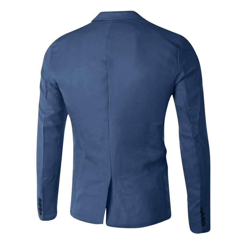 Men Blazer Decorative Chest Pocket Solid Color Satin Collar Causal Formal Daily Wedding Men Long Sleeve One Button c2023